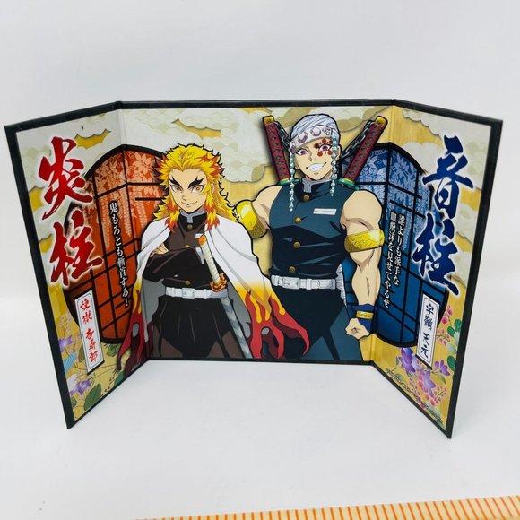Demon Slayer Kimetsu no‎ Yaiba Collectors Mini Byobu Folding Screen Desktop Art - Picture 1 of 6